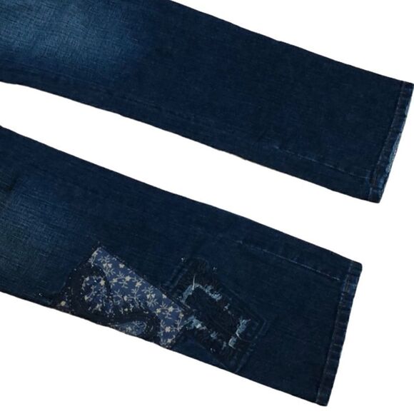 lauren Jeans Co. Premium Embellished Patchwork Jeans Sz 6 - Picture 3 of 8
